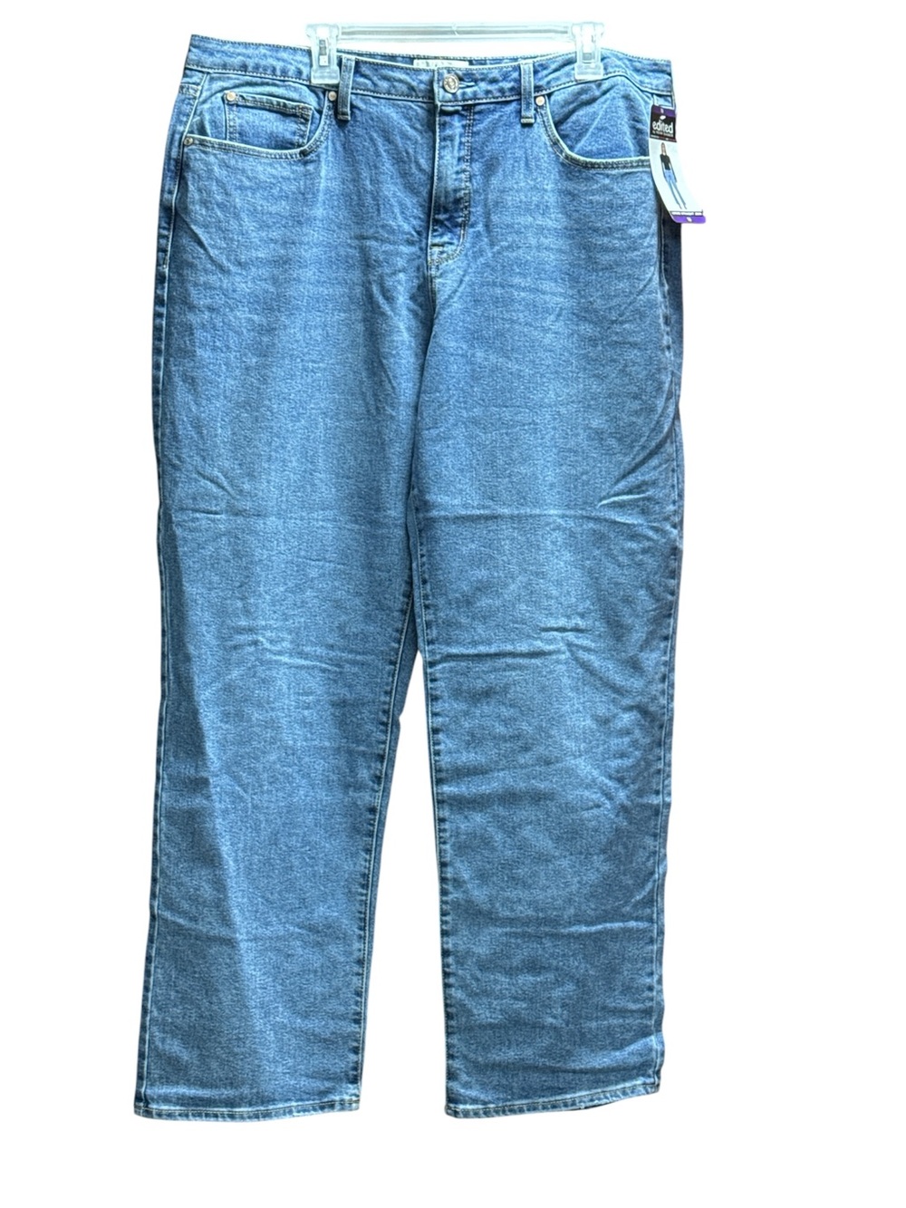 Edited by Remi Bader Loose Straight Jeans in blue, size 14. Brand new with tags